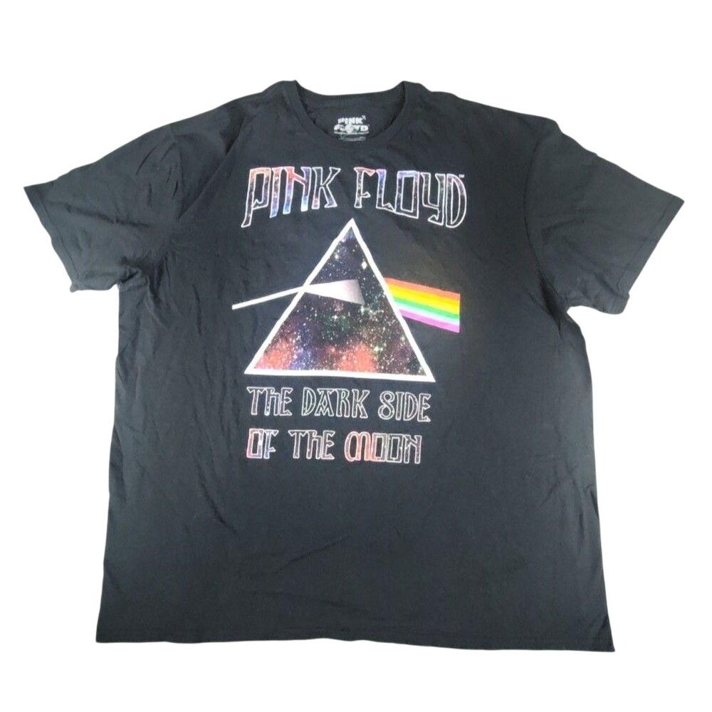 Pink Floyd Shirt Mens 2XL Black Dark Side Of The Moon Graphic Tee Tagless Rock